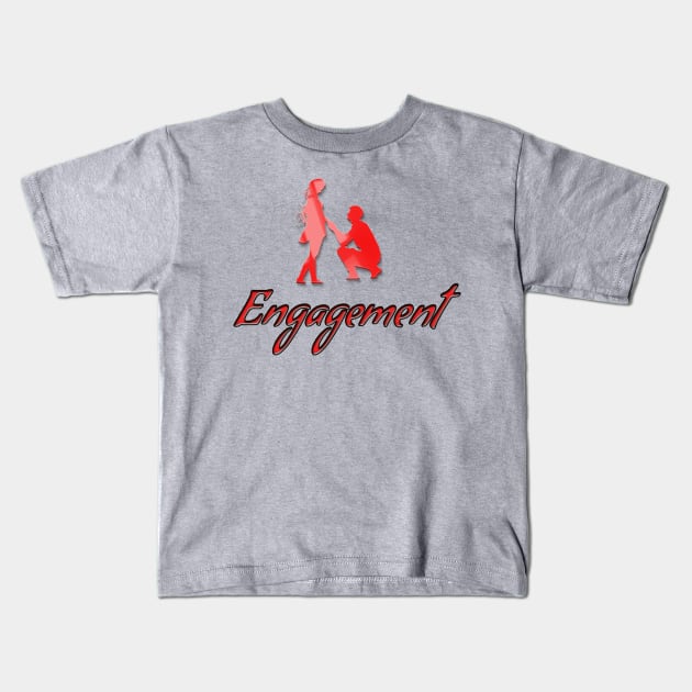 Engagement Kids T-Shirt by LegnaArt